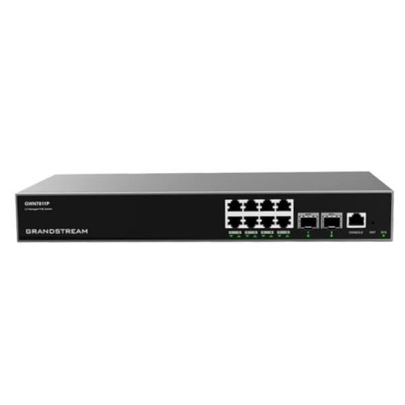 Grandstream GWN7811P Enterprise Layer 3 Managed POE Network Switch 8 X GIGE 2 X SFP