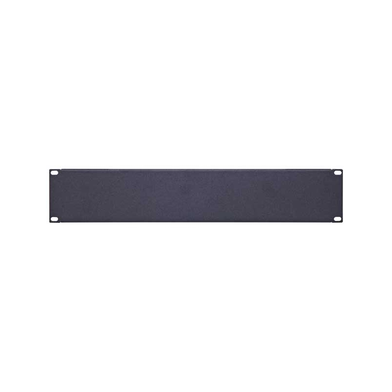 2U / 2RU Black Steel 19" Rack Blanking Panel