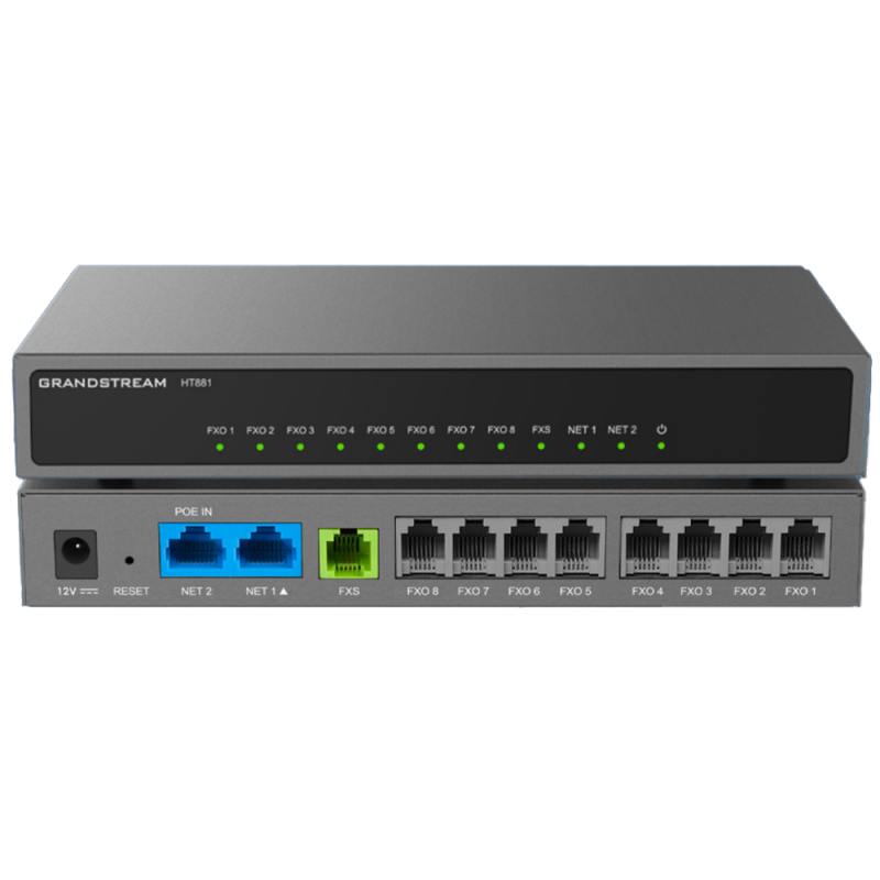 Grandstream HT881 8 FXO 1FXS 2 GIGE POE NAT Router