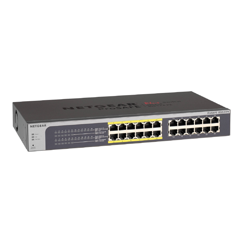 NETGEAR Prosafe Plus JGS524PE 24-Port Gigabit Rackmount switch with POE