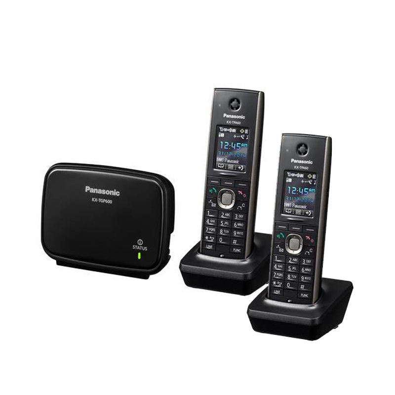 Panasonic KX-TPA60 IP Cordless Phone with KX-TGP600 Base Station Plus additional handset - Refurbished