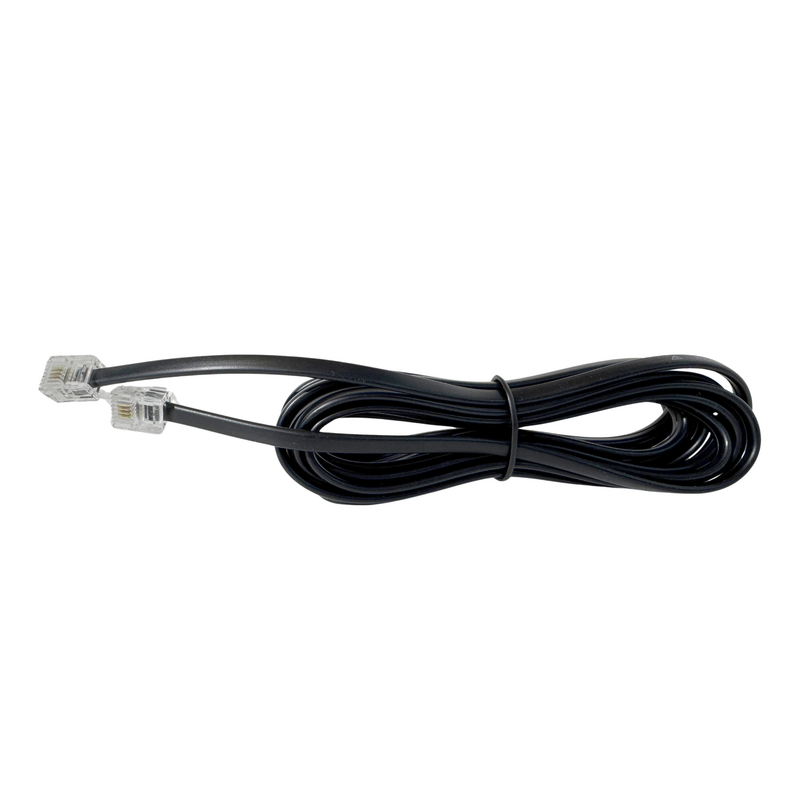 3M RJ12 TO RJ12 4 CONDUCTOR Line Cord Black