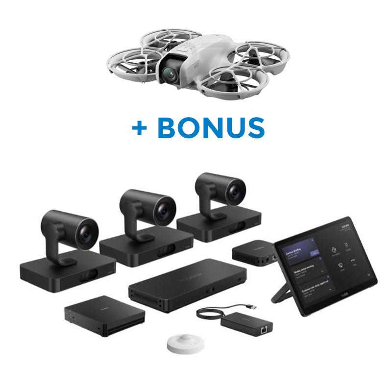 BONUS DJI NEO DRONE W/YEALINK (MVCS98-C5U-004) SMARTVISION 80 (3), MTOUCHPLUS, AVHUB, RCH40, XLRG