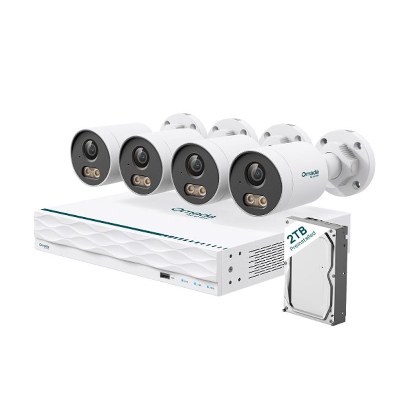 TP-LINK OMADA 5MP BULLET NVR CAMERA BUNDLE, SATA(1/1)-2TB-UPTO 16TB, 5MP POE CAMERA(4), 3Y