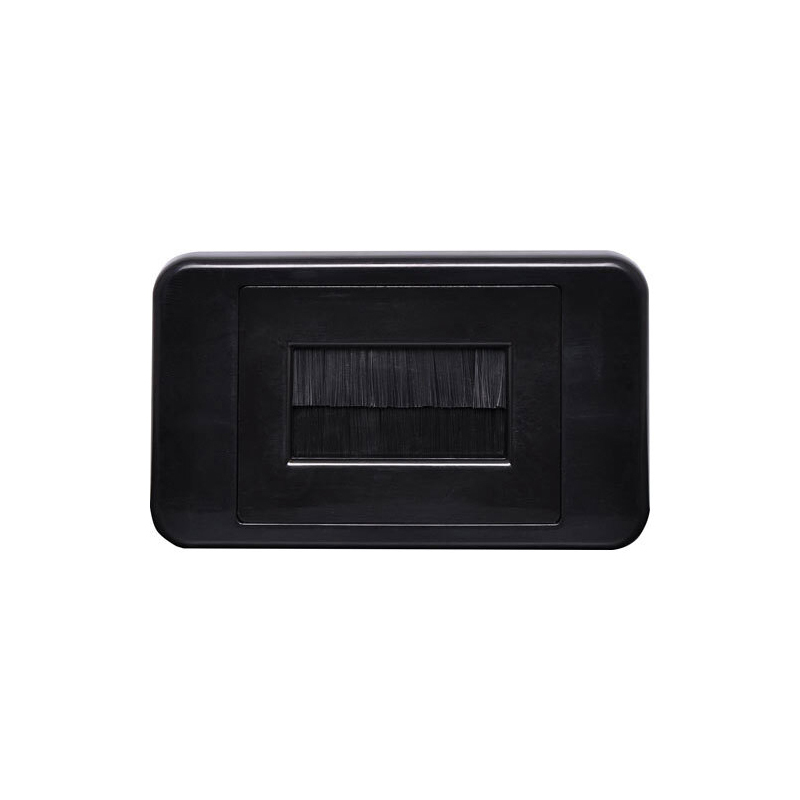 Flat Black Brush Entry Wallplate