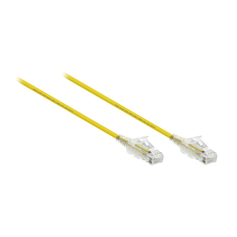 Cat6 0.15m Yellow Ultra thin patch lead