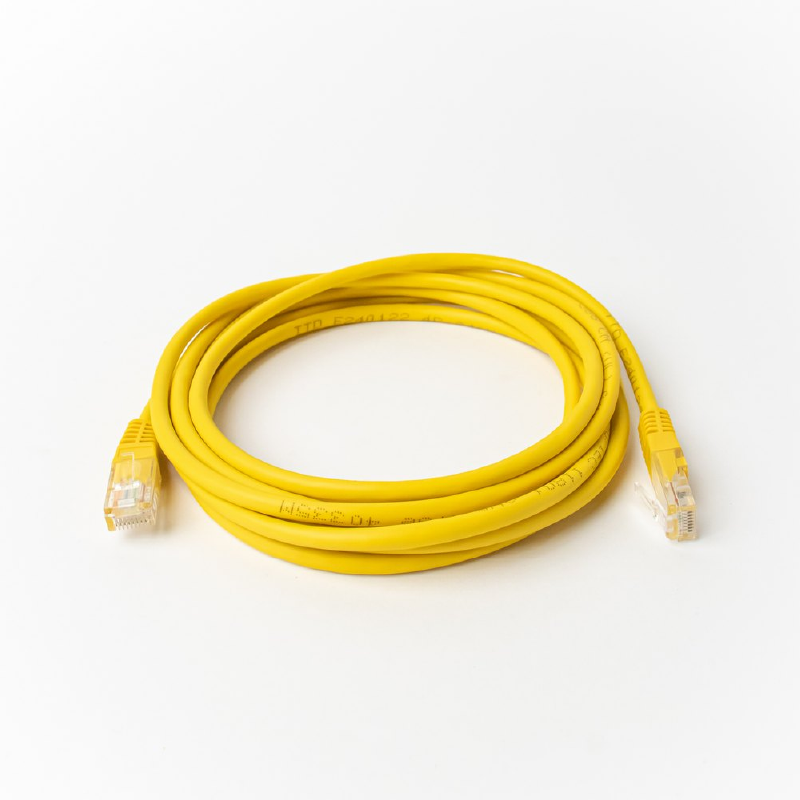 Cat 5e 0.3m Ethernet Patch Lead (Yellow)