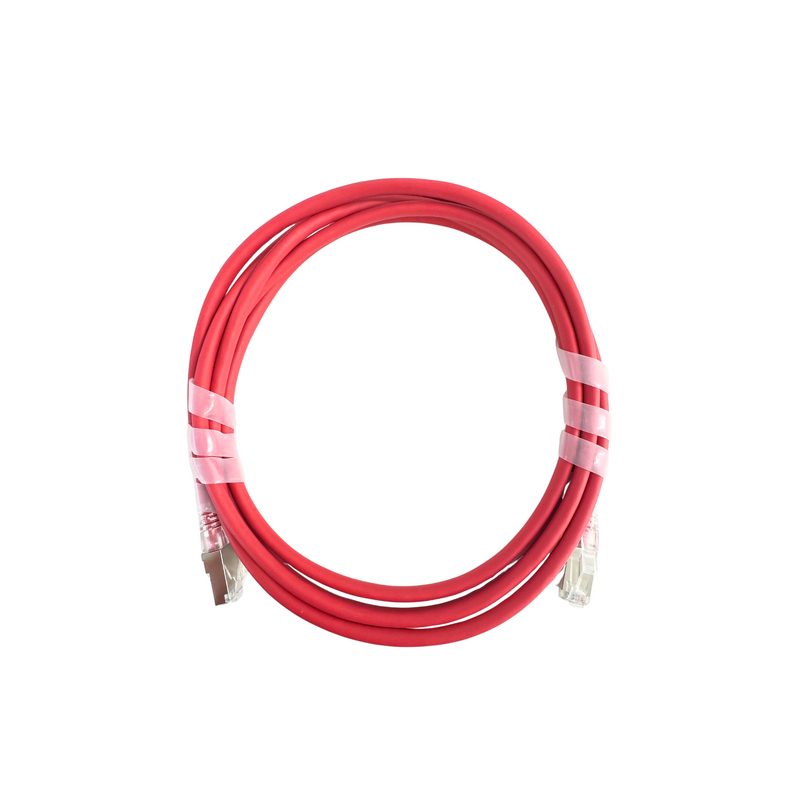 Cat-6A 2.5m SSTP LSZH Ethernet Patch Lead (RED)