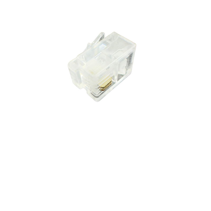 RJ12 6P2C MODULAR PLUG ROUND SOLID / STRANDED (PACK OF 100)