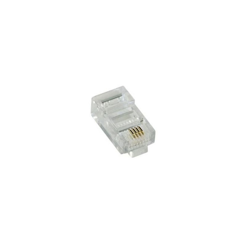 RJ45 8P4C MODULAR PLUG FLAT STRANDED (PACK OF 100)