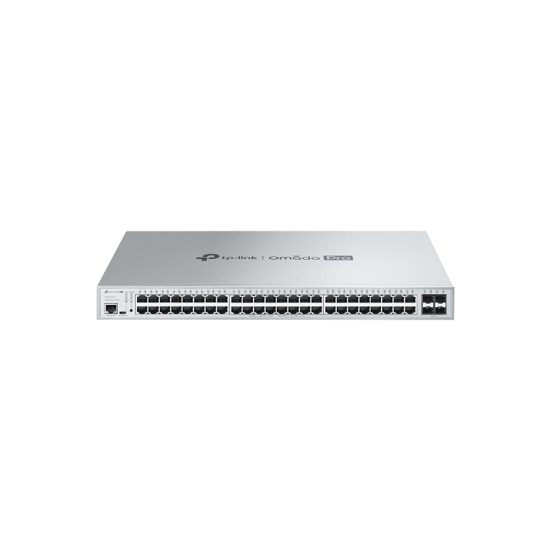 TP-LINK OMADA PRO 48-PORT MANAGED GIGABIT L2+ SWITCH, POE+(48), SFP(4), 384W, 1U, 5YR
