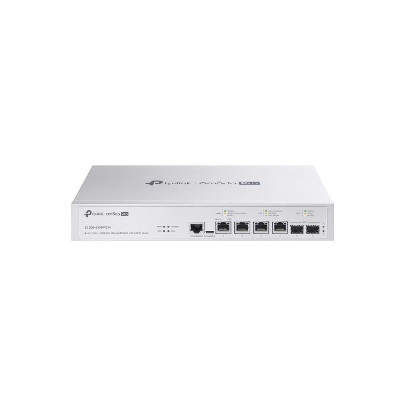 TP-LINK OMADA PRO 4-PORT MANAGED 10G L2+ SWITCH, 10G POE++(4), SFP+(2), 200W, 1U(13"), 5YR