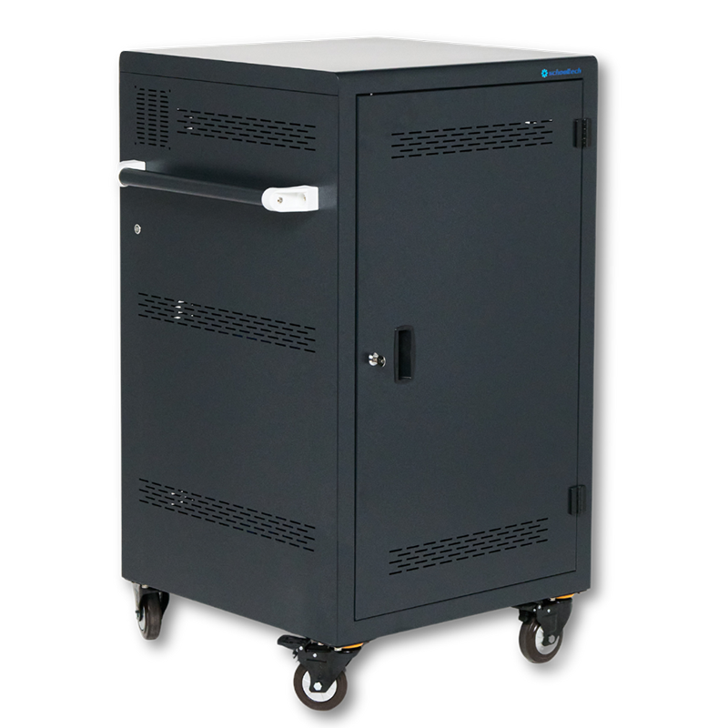 SchoolTech 30 USB-C Charging Trolley for iPads, Chromebooks, and up to 15” Laptops
