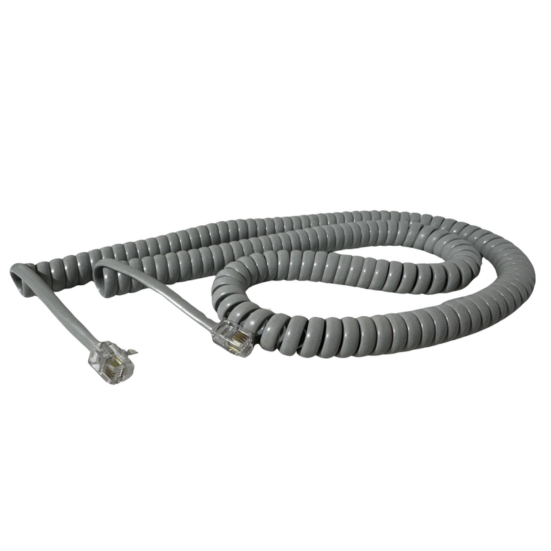 5m Light Grey Curly Cord - Generic