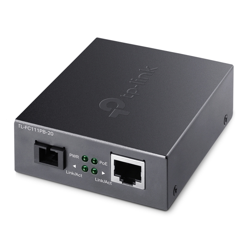 TP-Link TL-FC111PB-20 10/100Mbps WDM Media Converter with 1-Port PoE