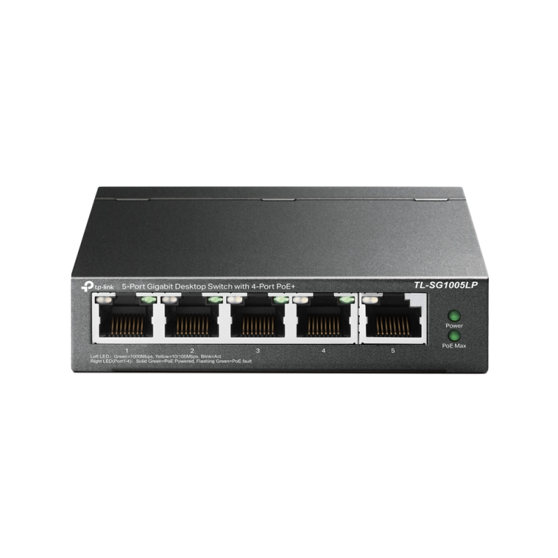 TP-LINK 5 PORT GIGABIT SWITCH, GbE(5), POE (4), 3YR WTY 