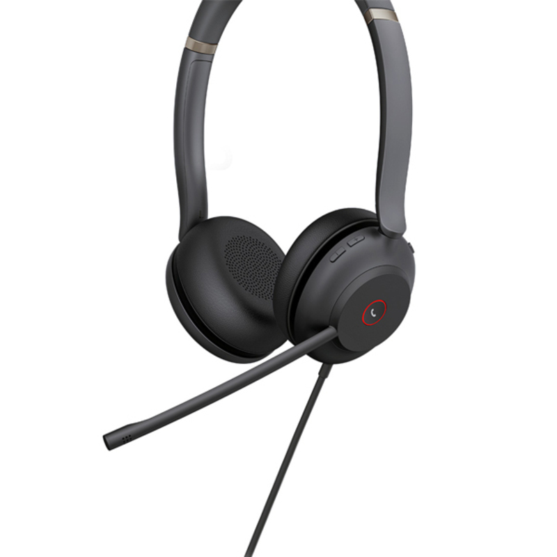YEALINK WIRED (UH37) UC STEREO HEADSET, NOISE CANCELLING MIC, LEATHER, USB-C, C TO A ADAPTOR
