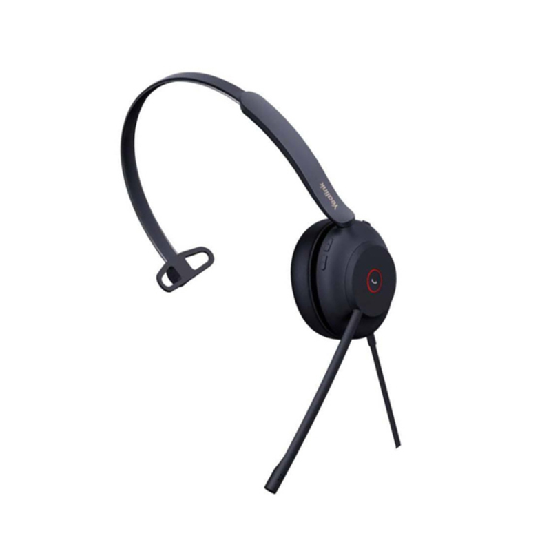 YEALINK WIRED (UH37) UC MONO HEADSET, NOISE CANCELLING MIC, LEATHER, USB-C, C TO A ADAPTOR