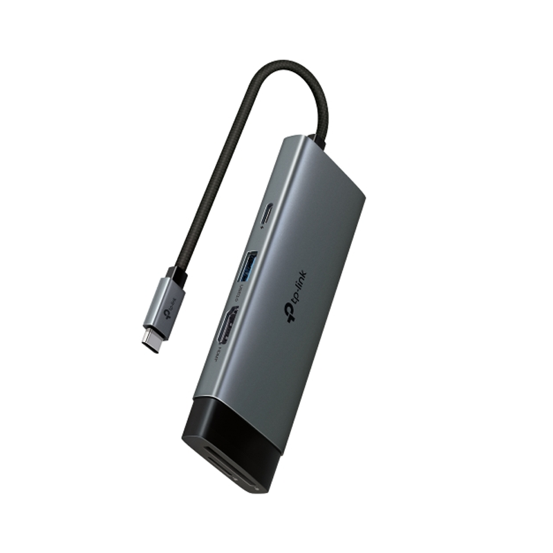 TP-LINK 7 PORT HUB, HDMI 4K@60Hz(1), SD/microSD(2), 100W PD(1), USB-A(3), 1YR