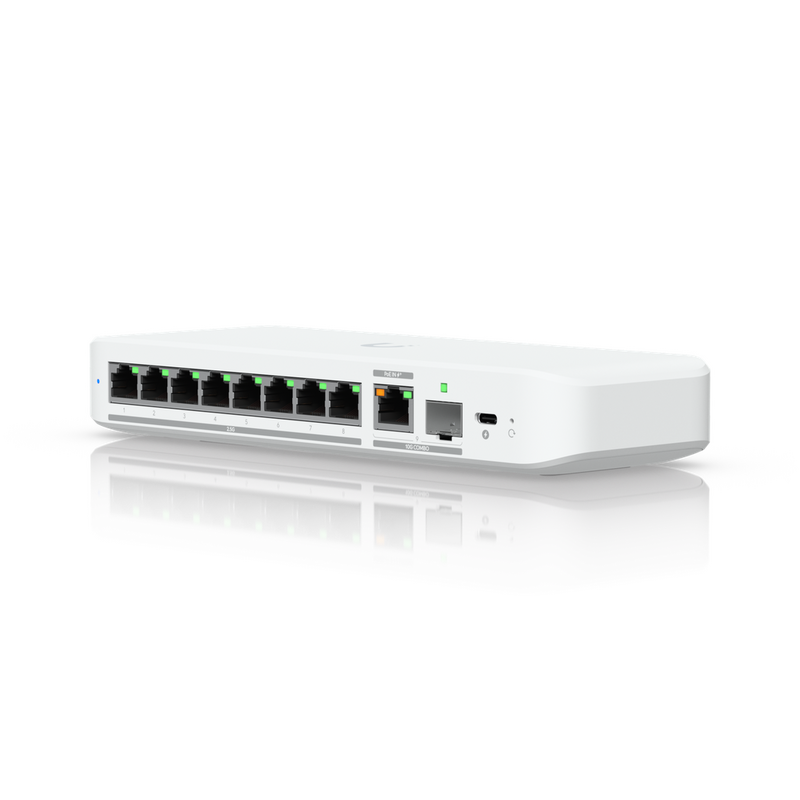 Ubiquiti USW-Flex-2.5G-8 UniFi Compact 8 Port Gigabit Desktop Switch 2 Yr Warr