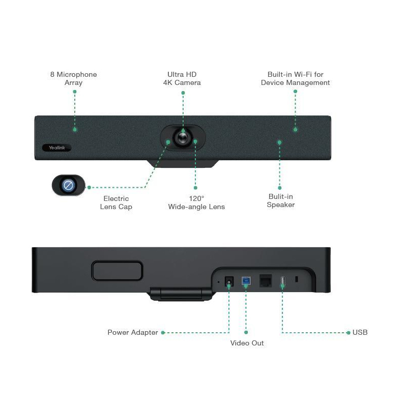 UVC34 All-In-One USB Video Bar, includes VCR20 Remote