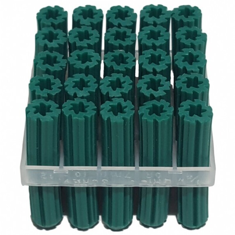 Green wall plugs 7mm x 50mm (pack of 25)