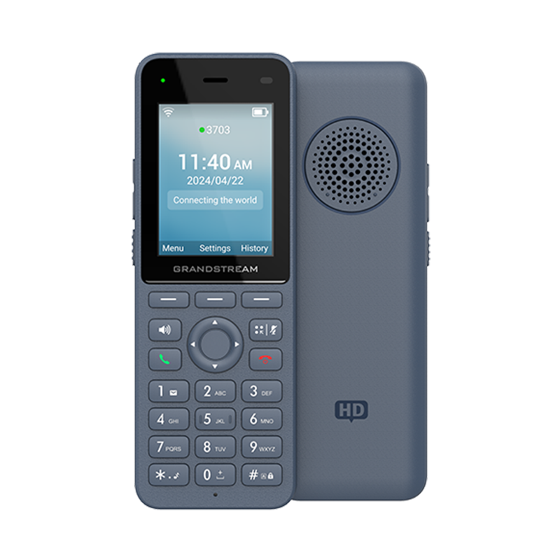 Grandstream WP826 Cordless Wi-Fi IP Phone with Integrated Dual-Band Wi-Fi, 12-Hour Talk Time, 3 SIP Accounts, 3 Lines, HD Voice, Bluetooth