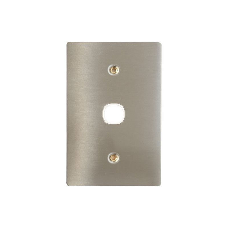 1 Gang Stainless Steel Wall Plate Clipsal Style Jacks